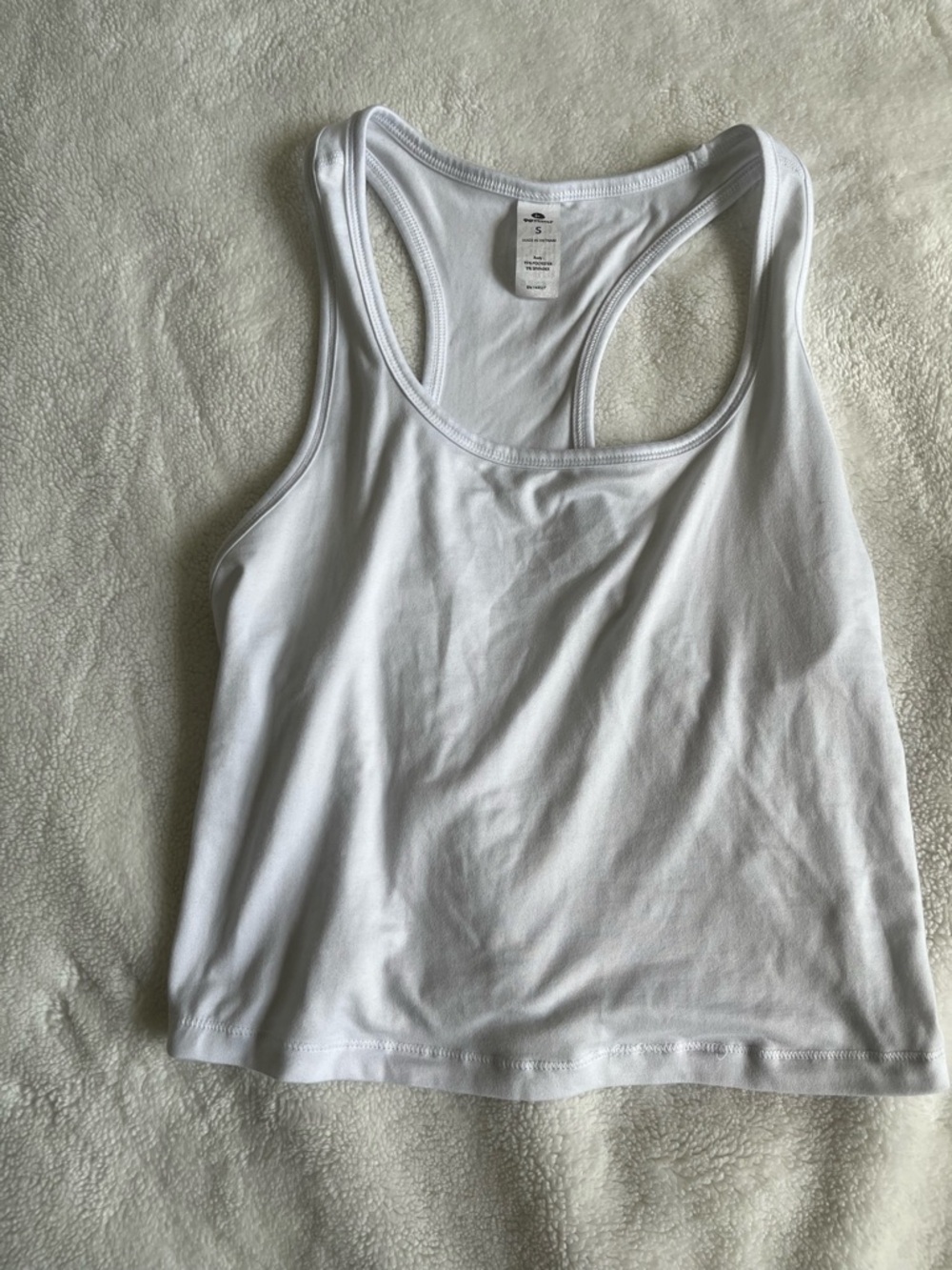 White Activewear Tank Top